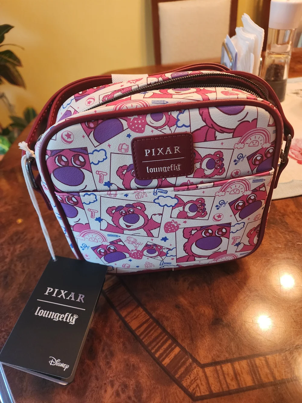 💕Loungefly Pixar Lotso Crossbody Bag & Plunder Jewelry Bundle | NWT